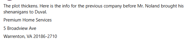 Owner's previous company — documentation on file